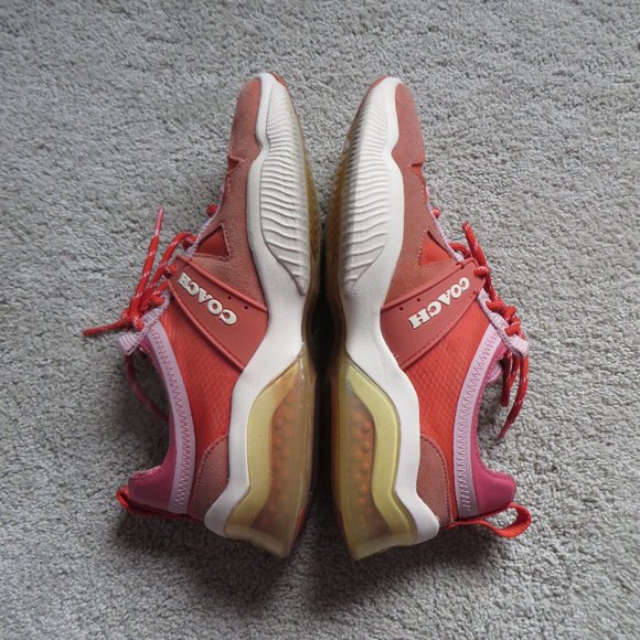 Coach women's citysole G5046 orange/coral red/white runner/sneakers/shoes size 7 - Picture 8 of 10